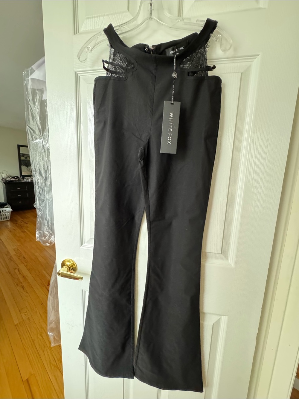 White Fox Boutique Black Boot Cut Jumpsuit